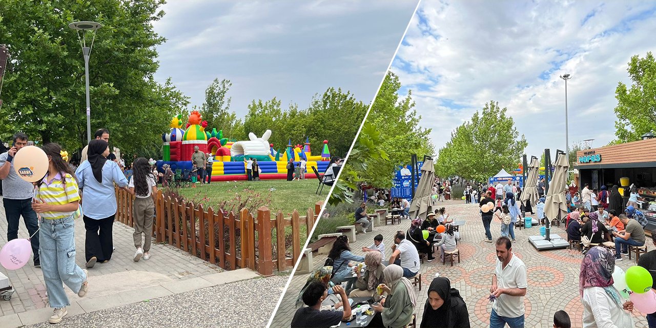 Selçuklu’da karne sevinci şenliğe dönüştü! Yüzlerce çocuk akın etti