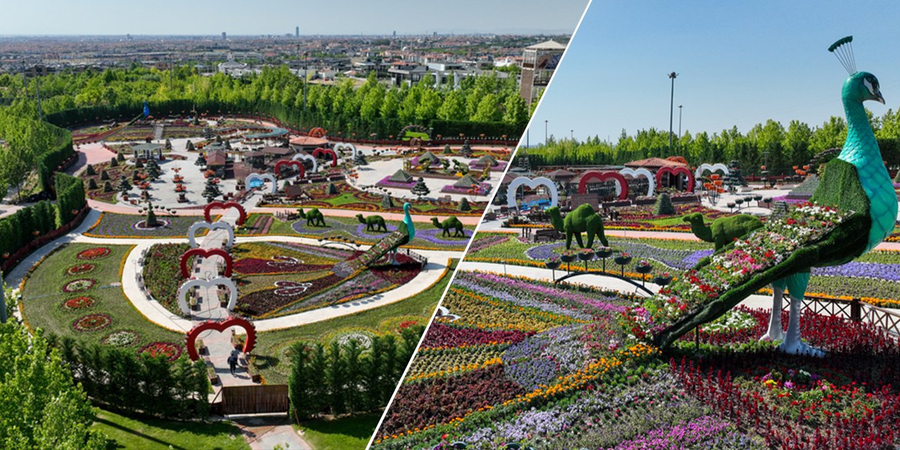 Türkiye'de daha büyüğü yok! Selçuklu Çiçek Bahçesi yeniden kapılarını açtı