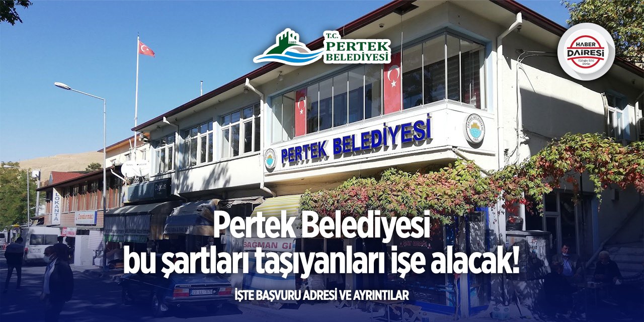 Tunceli Pertek Belediyesi personel alımı 2025