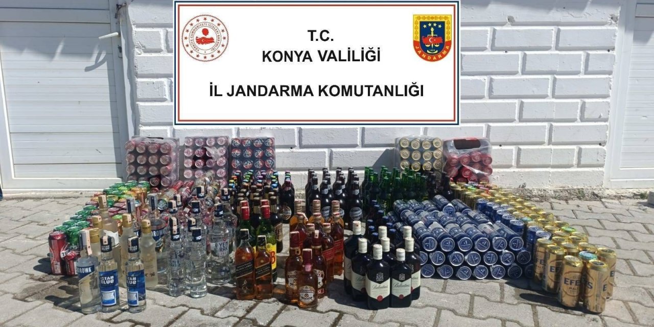 Konya’da kaynakçı dükkanında kaçak içki! Hepsine el konuldu
