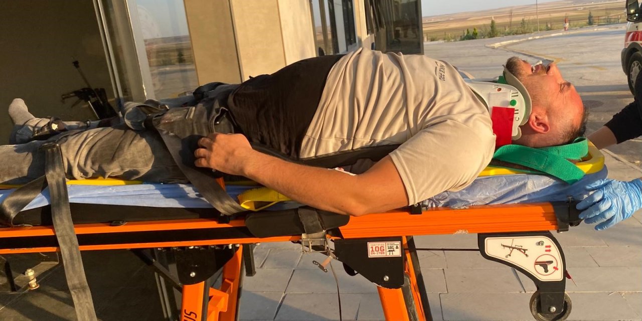 Konya'da koyun sürüsüne çarpan otomobil takla attı! Sürücü hastaneye kaldırıldı