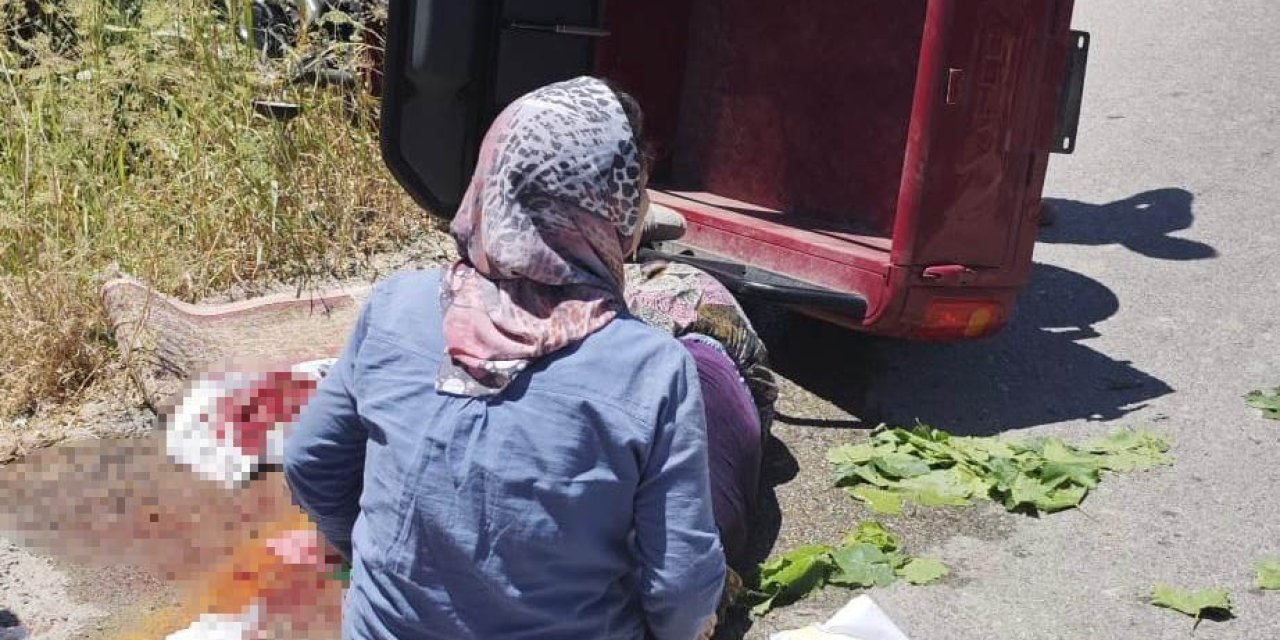 Üzüm bağından dönen kadınlar kaza yaptı! 1 ölü, 1 yaralı