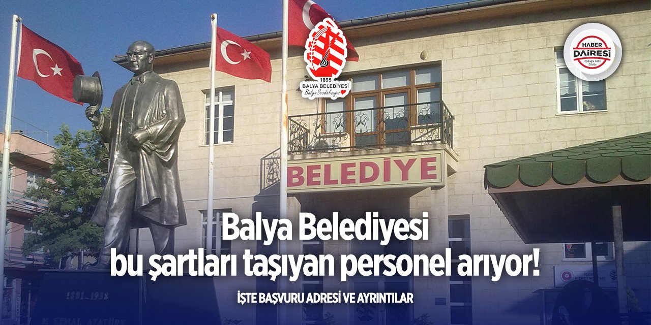Balya Belediyesi personel alımı 2025