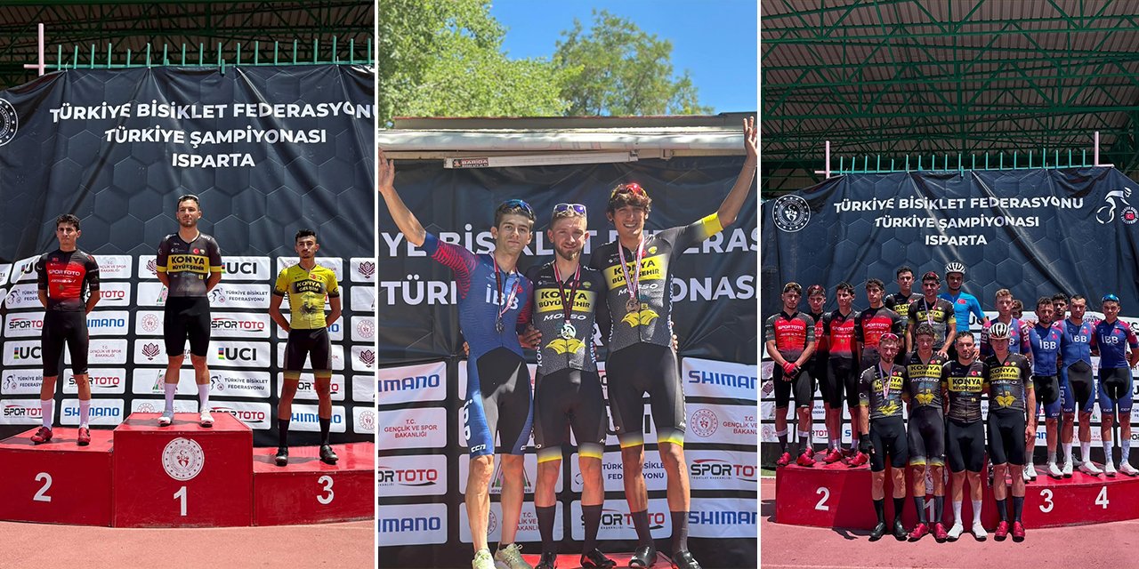 Konya'nın pedalları rakip tanımadı! Sarı siyahlı takım 10 madalya ile döndü