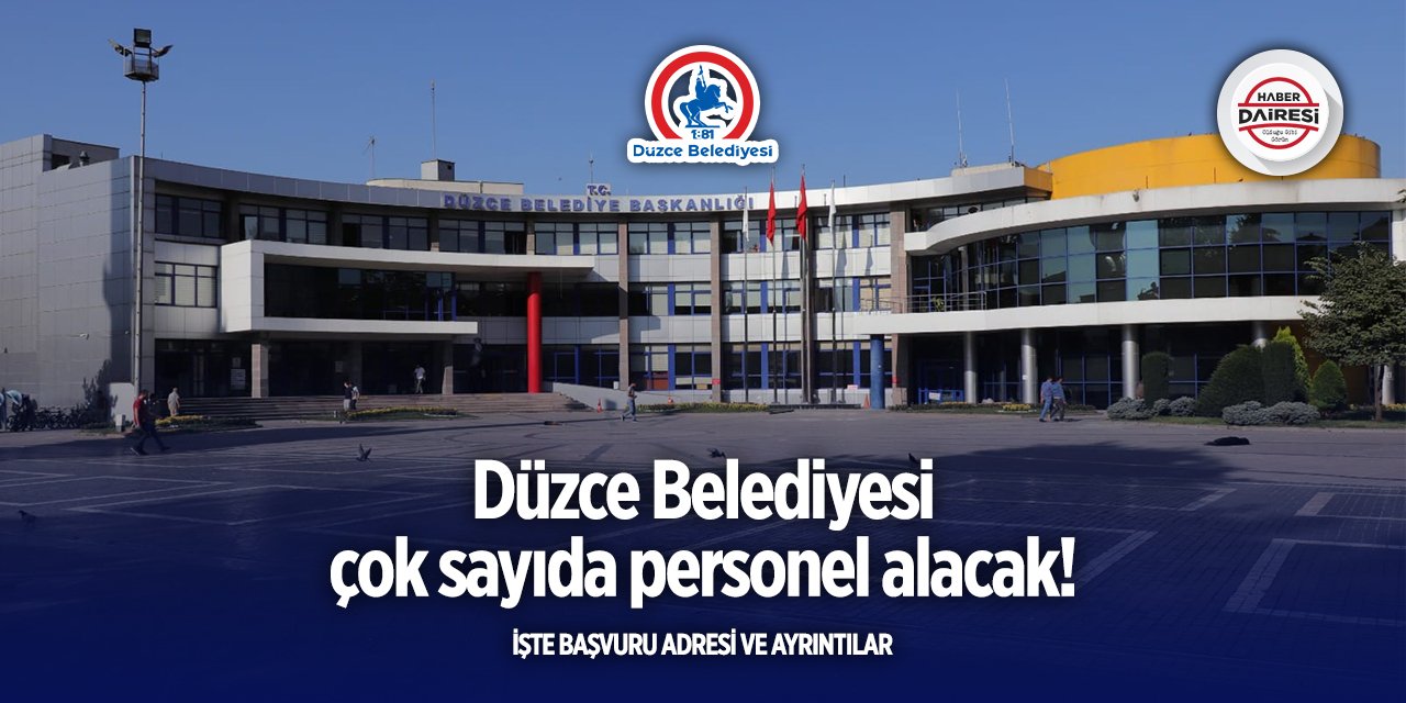 Düzce Belediyesi personel alımı 2025