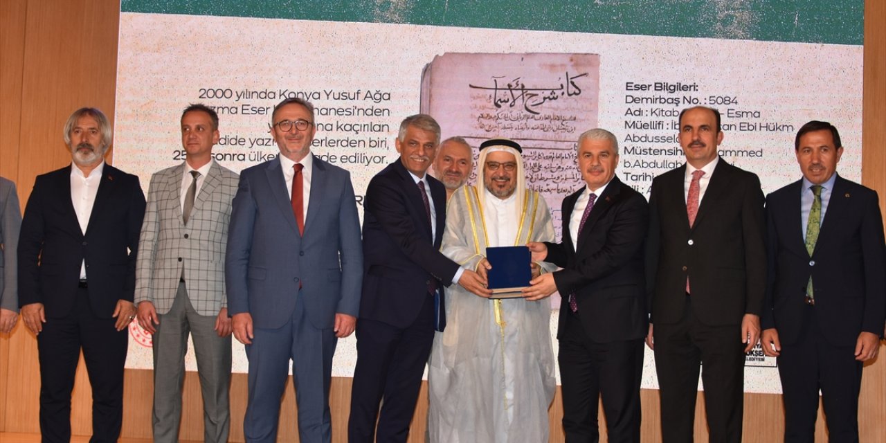 2000 yılında Konya’dan çalınmıştı! Ecdat yadigarı iade edildi