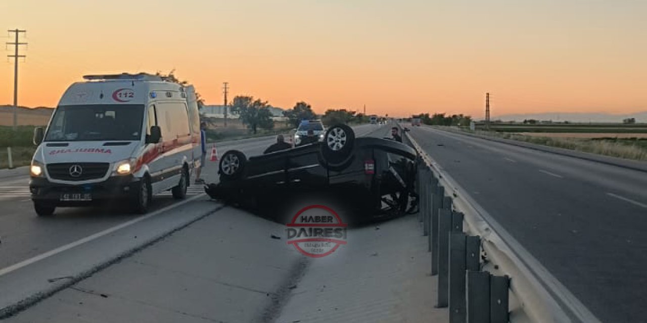 Konya’da kamyonet devrildi! 1 ölü 2 yaralı var