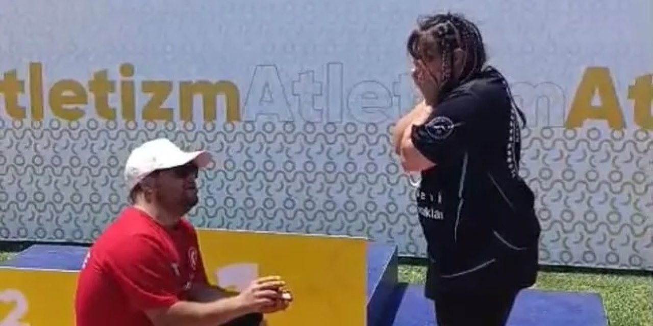 Konya’da kazandığı altın madalya yetmedi, bir de yüzük taktı