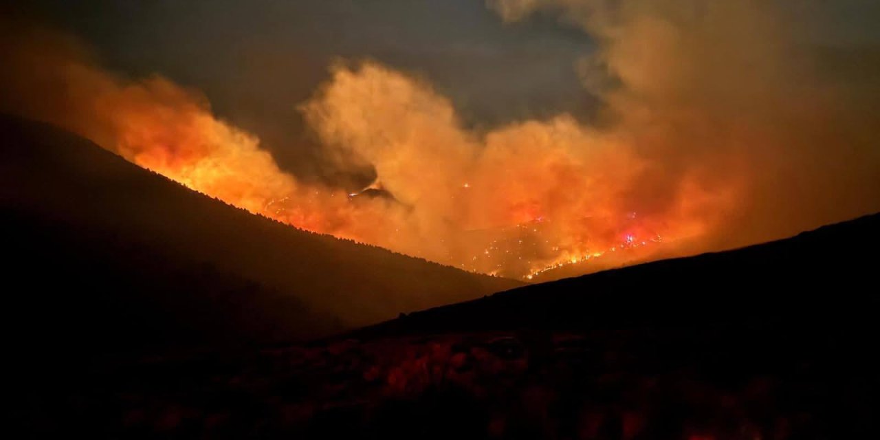 Konya'daki orman yangını durdurulamıyor! Komşu ile dayandı