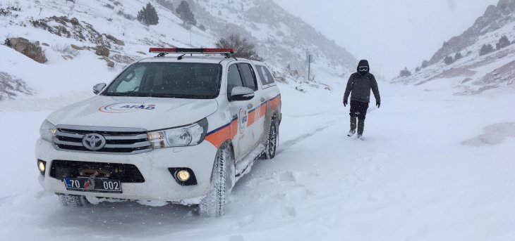 Ekipler, Konya ve Karaman'da kayıp kişinin bulunması için alarmda