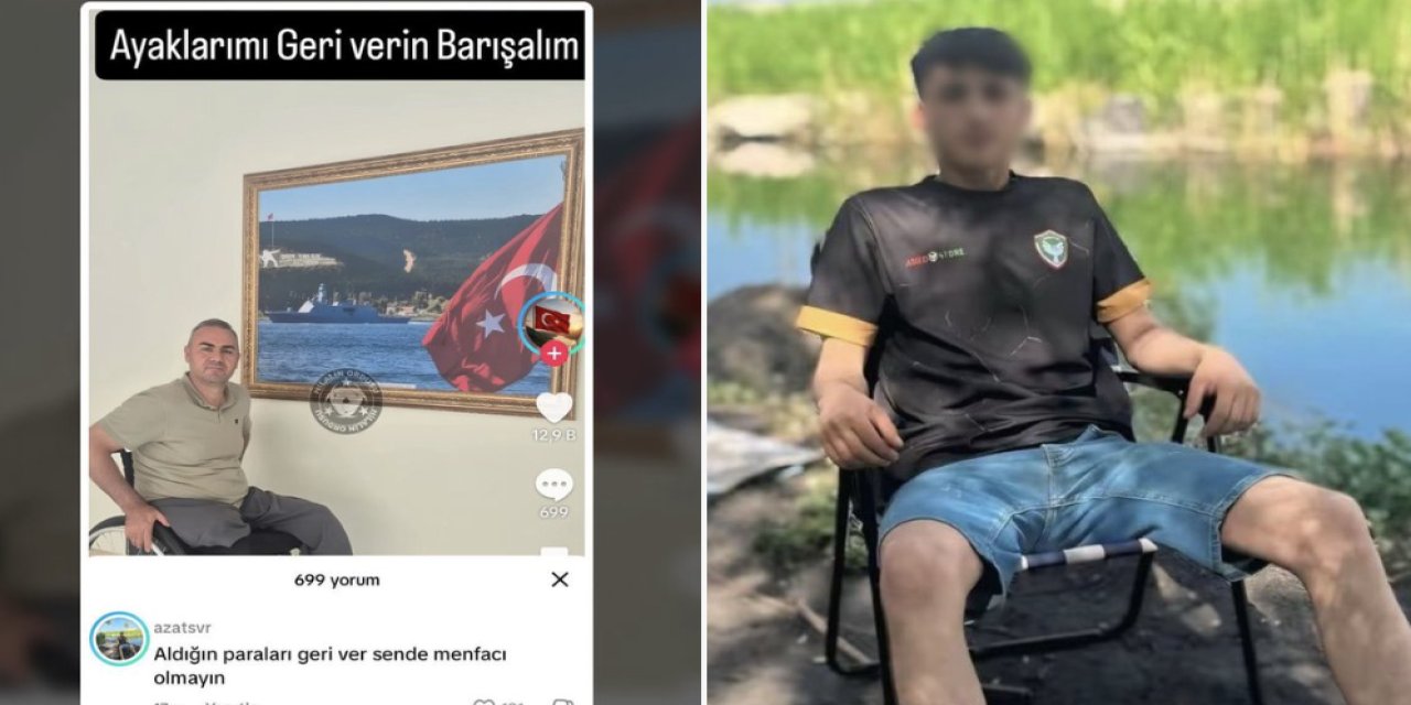 Gazinin "Ayaklarımı geri verin, barışalım" paylaşımına hakaret eden zanlı tutuklandı