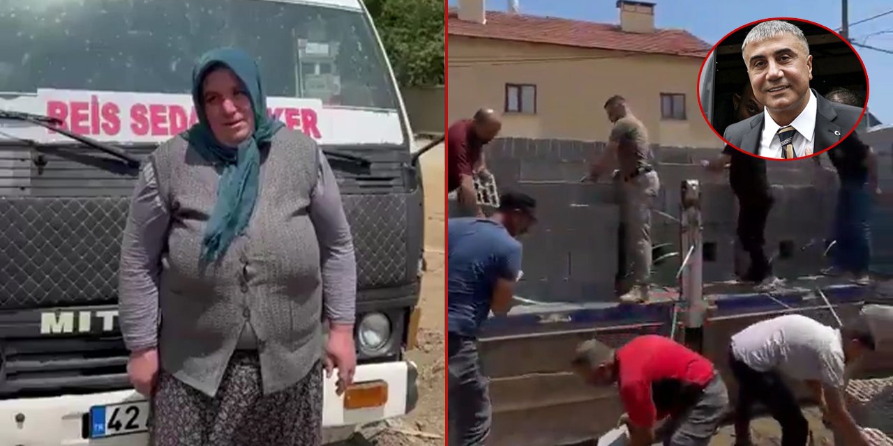 Konya’da evi yanan kadına Sedat Peker’den jest