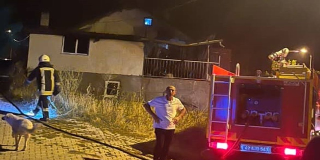 Konya’da müstakil ev yangını