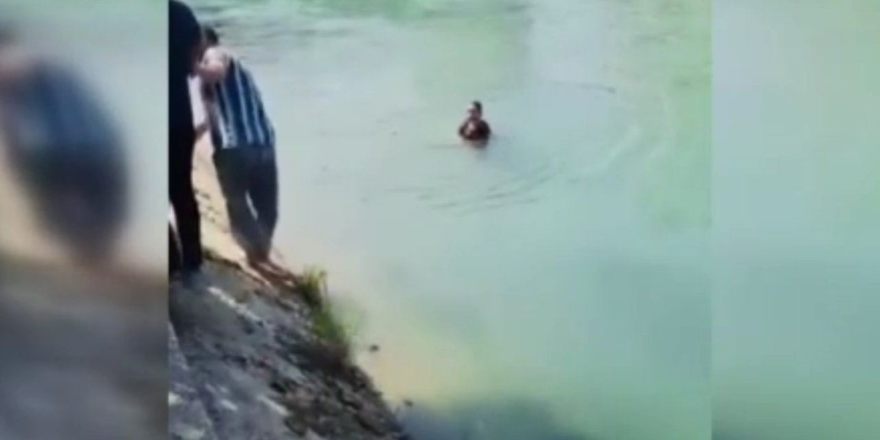 Çocuk çığlığını duyunca canını hiçe sayarak kanala atladı