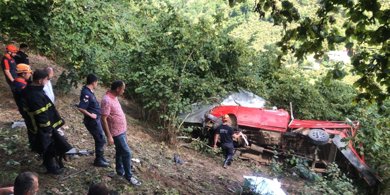 Köy yolunda kamyonet şarampole devrildi! 1 ölü, 9 yaralı