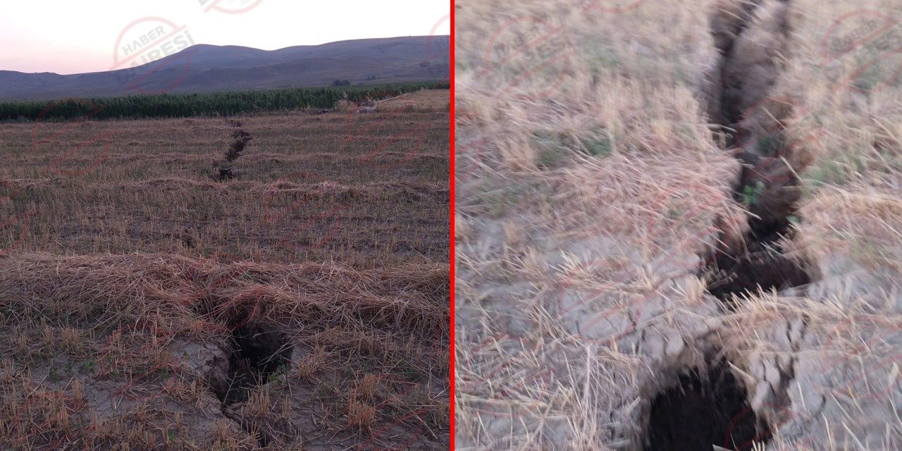 Konya’da tarlayı bölen gizemli yarık