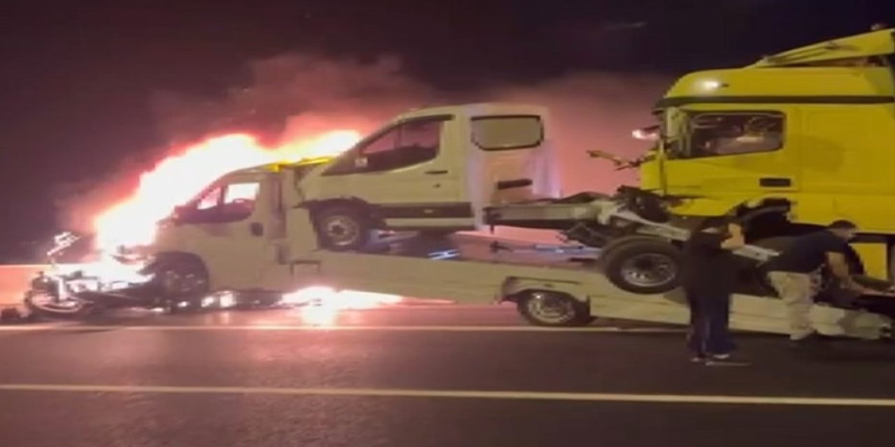 Otoyolda zincirleme kaza: 1 ölü, 1 yaralı