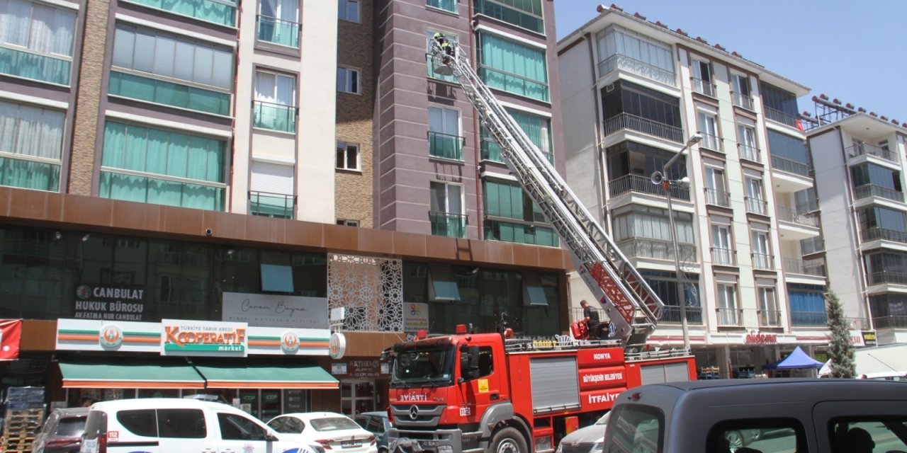 Konya'da saatlerce can mücadelesi! Kurtarılmasaydı telef olacaktı