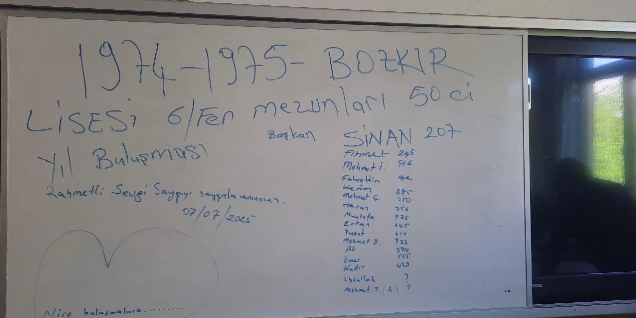 Konya'nın 1975 mezunları yarım asır sonra aynı sırada