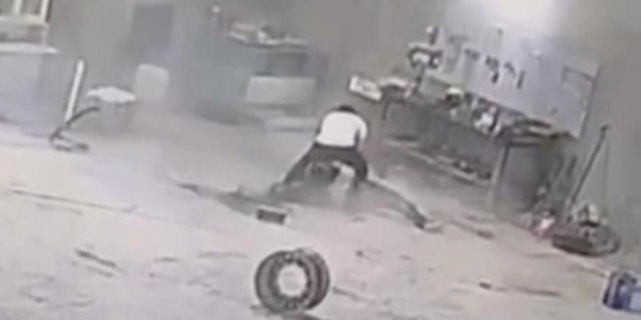 Lastiğe hava basarken canından oldu
