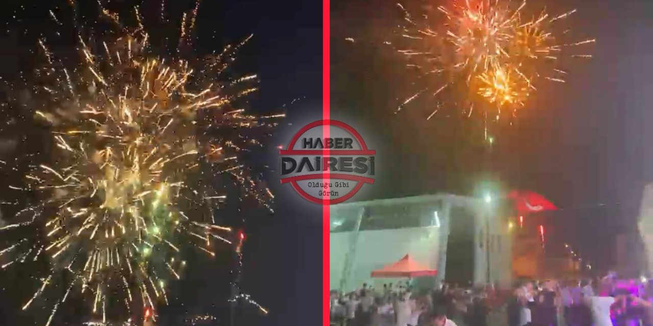 Konya’da yasağa rağmen düğünde havai fişek atıldı