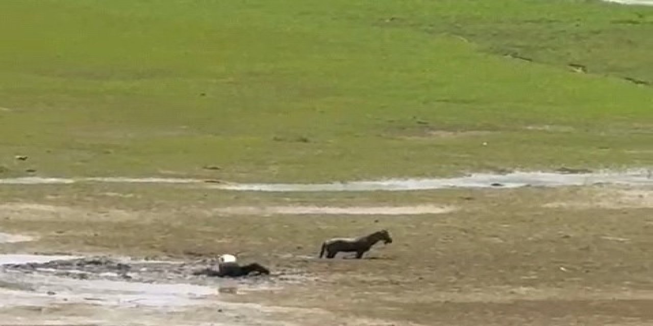 Katırlarını kurtarmak isterken canından oluyordu