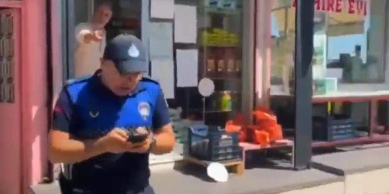 Şahinbey’de marketçi, zabıtaya silah sözüyle gözdağı verdi