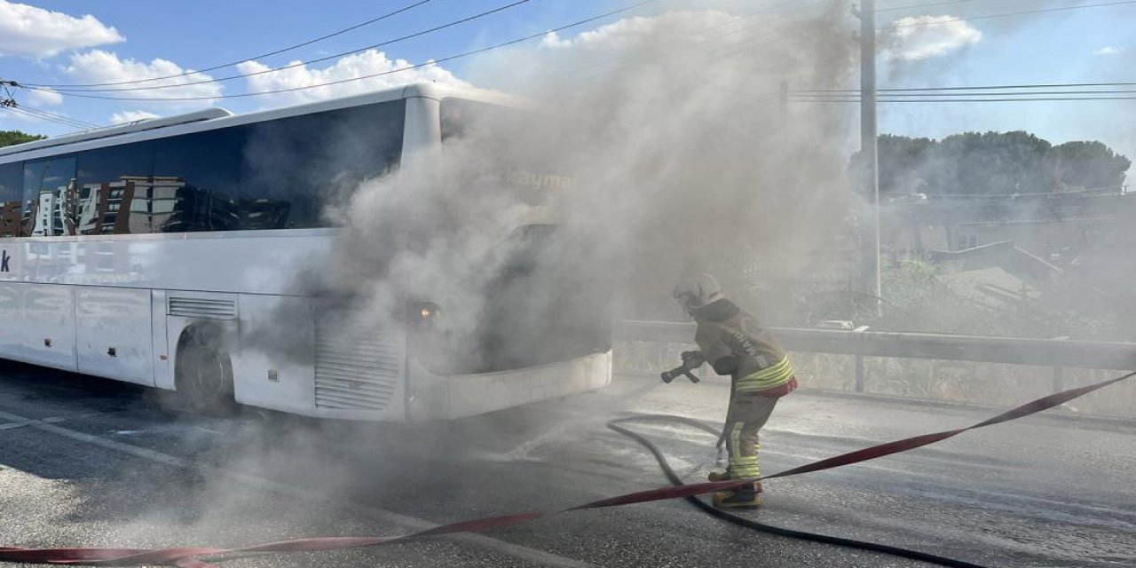 Konya seferindeki yolcu otobüsünde korku dolu anlar