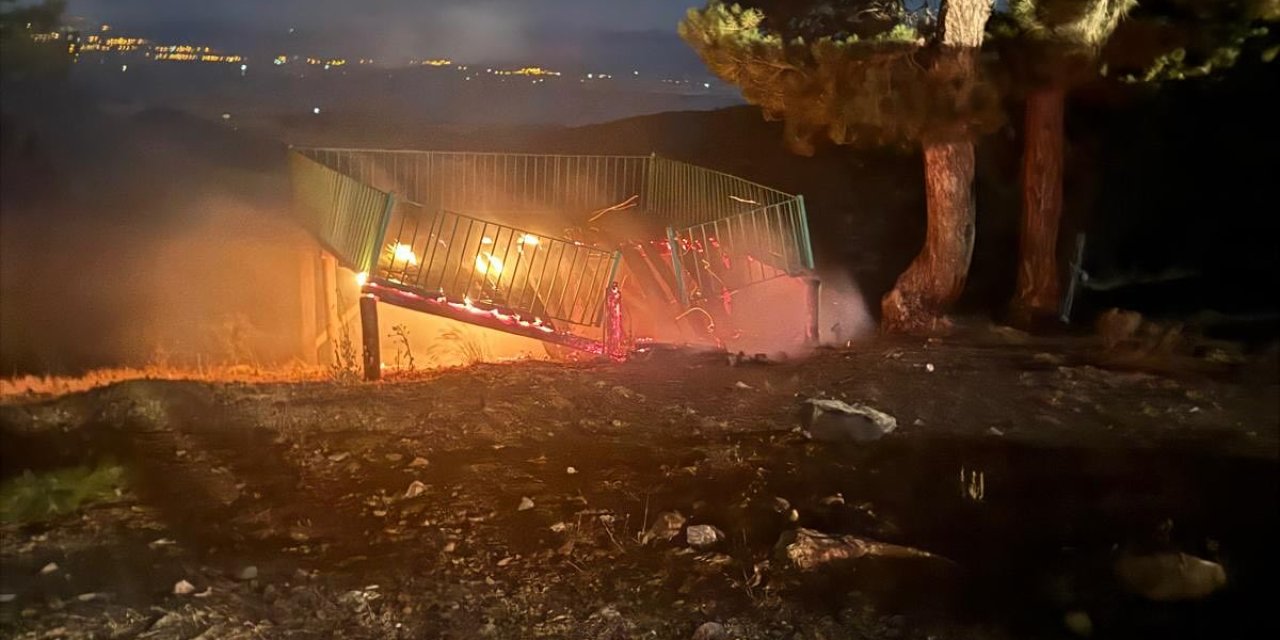 Konya’nın ünlü yaylasında seyir terasını ateşe verdiler