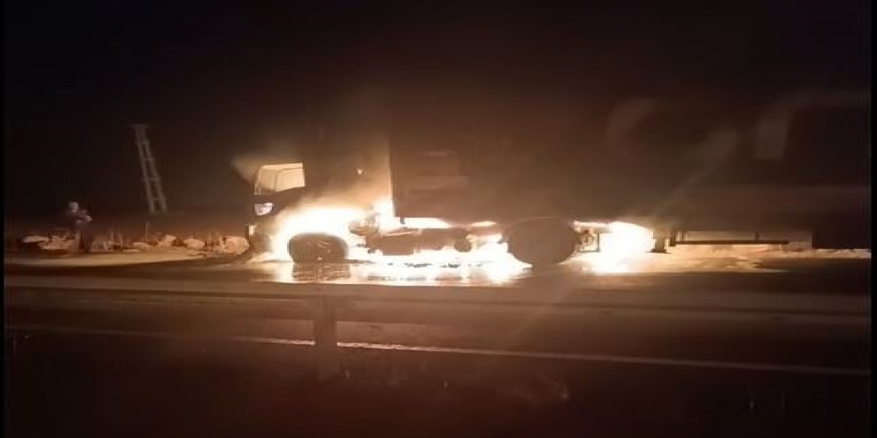 TIR alev aldı, 6 çocuklu baba evini satışa çıkardı