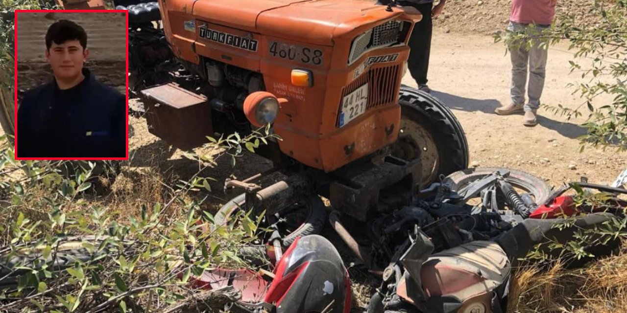 Feci traktör kazası: 17 yaşındaki motosiklet sürücüsü öldü