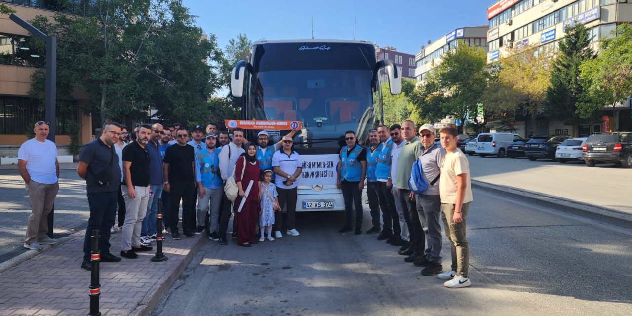 Konya’da iş bırakan memurlar Ankara yolunda