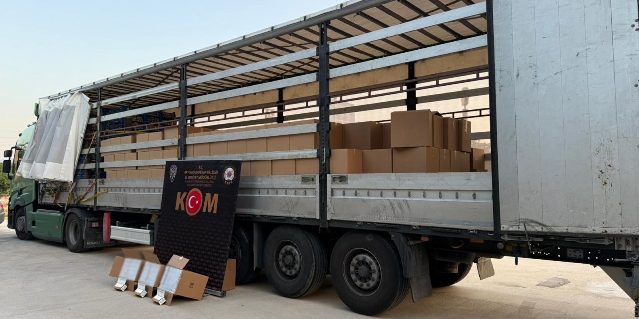 Durdurulan TIR'da şok eden zula