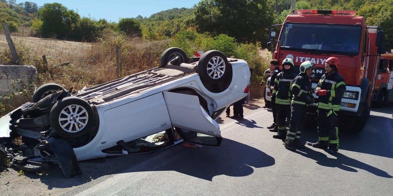 Devrilen otomobil evli çifti ayırdı: Eşlerden biri öldü, diğeri yaralı