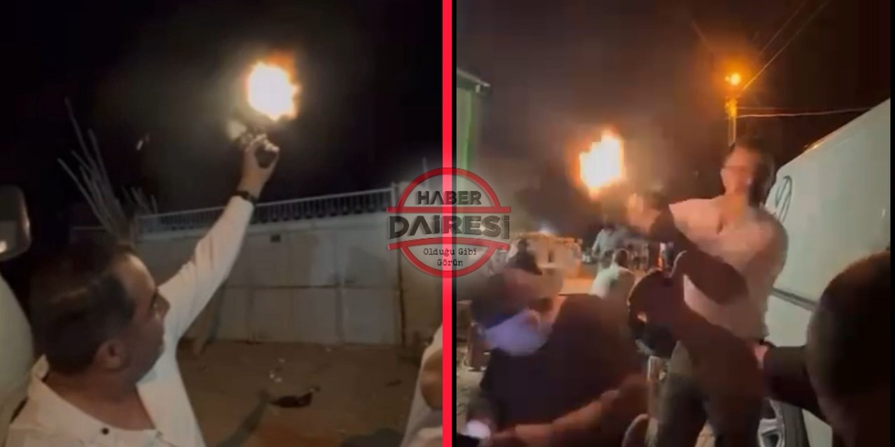 Konya’daki düğünde silahlar konuştu