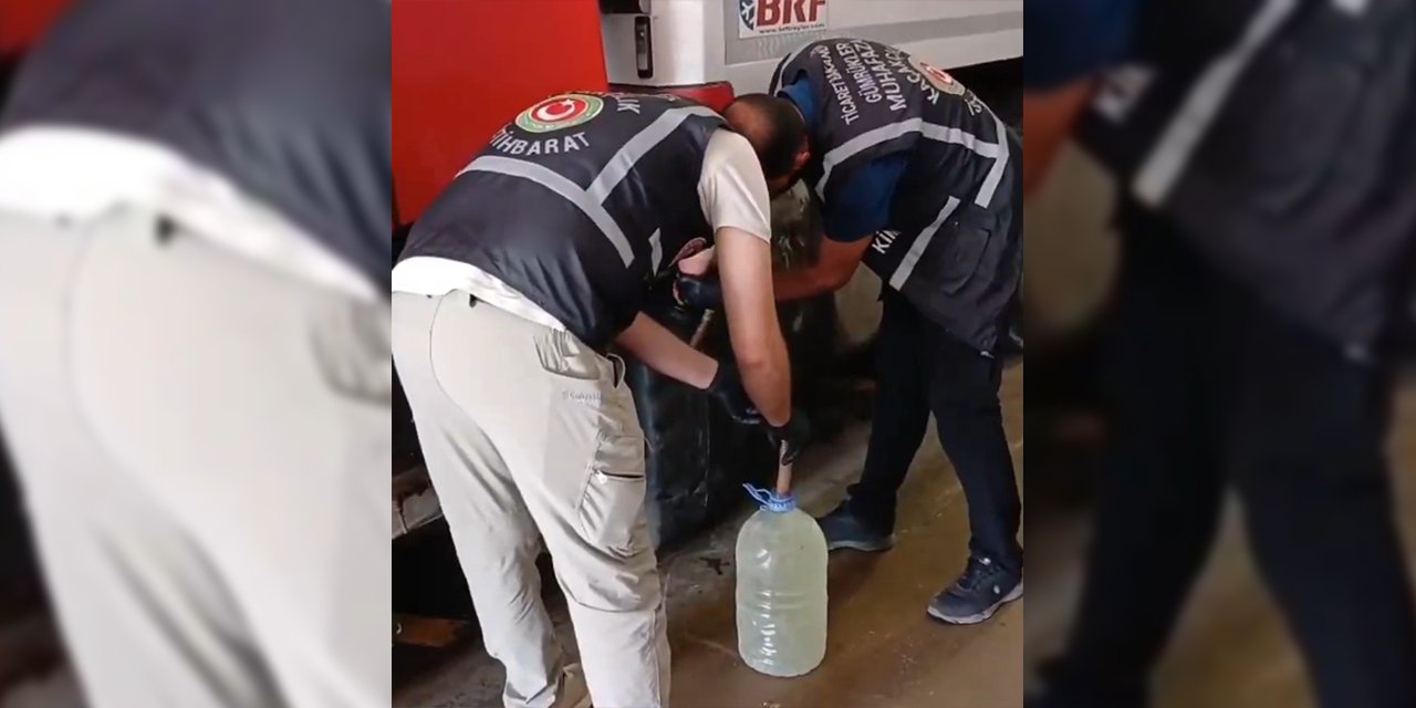 TIR'ın yakıt deposunda şok eden zula