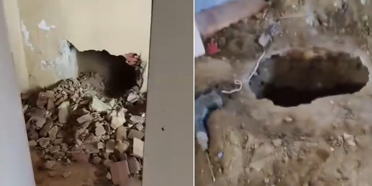 Babaevini köstebek yuvasına çevirip define aradılar