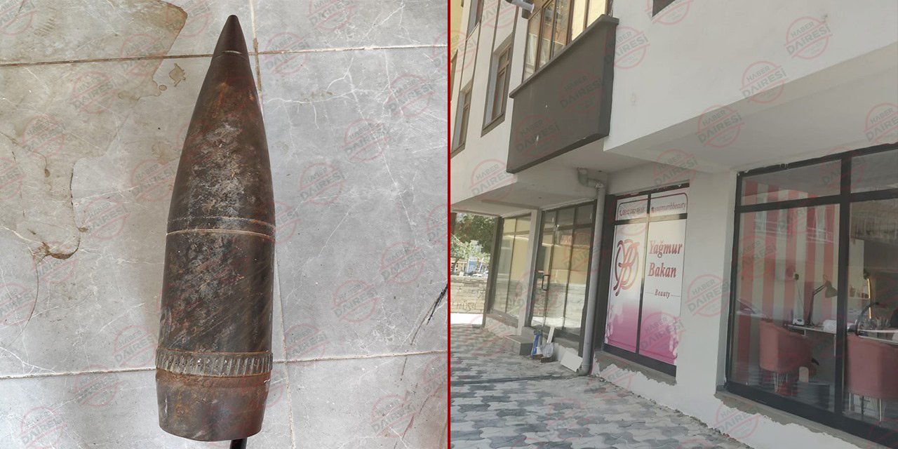 Konya’nın merkezindeki binada top mermisi bulundu