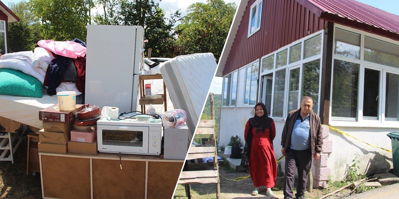 Köy evinde esrarengiz olay: Yanan evlerinin yerine yaptıkları ev de yandı