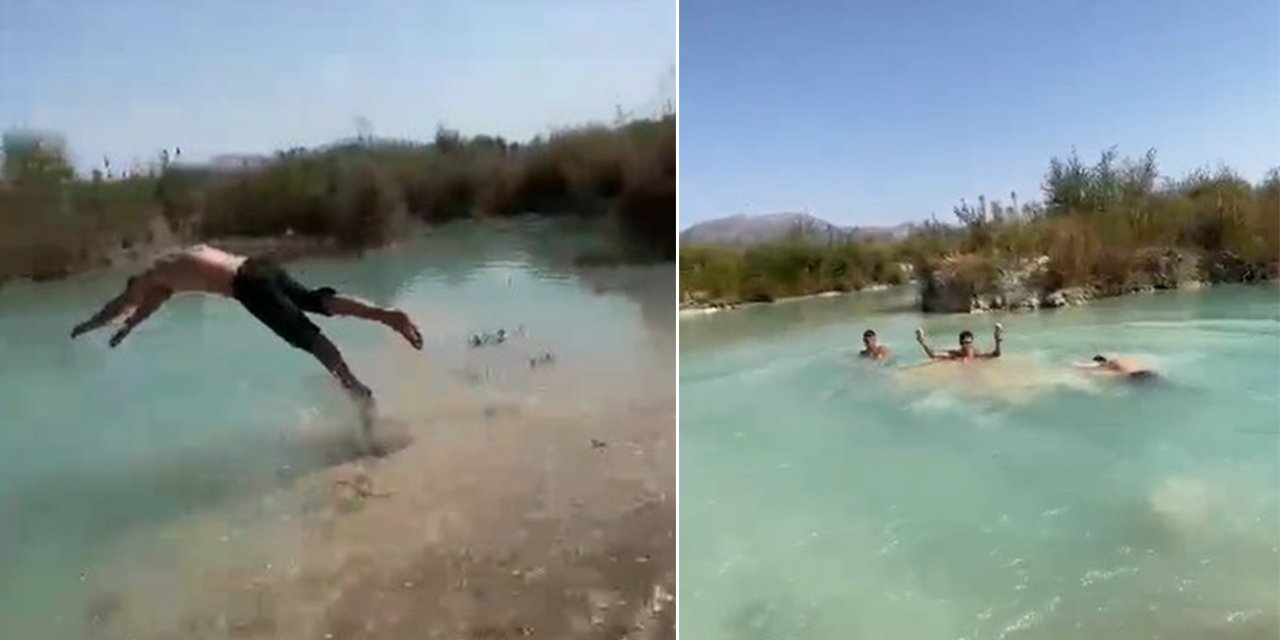 Balıklama atlayış ölümle bitti! O anlar kamerada