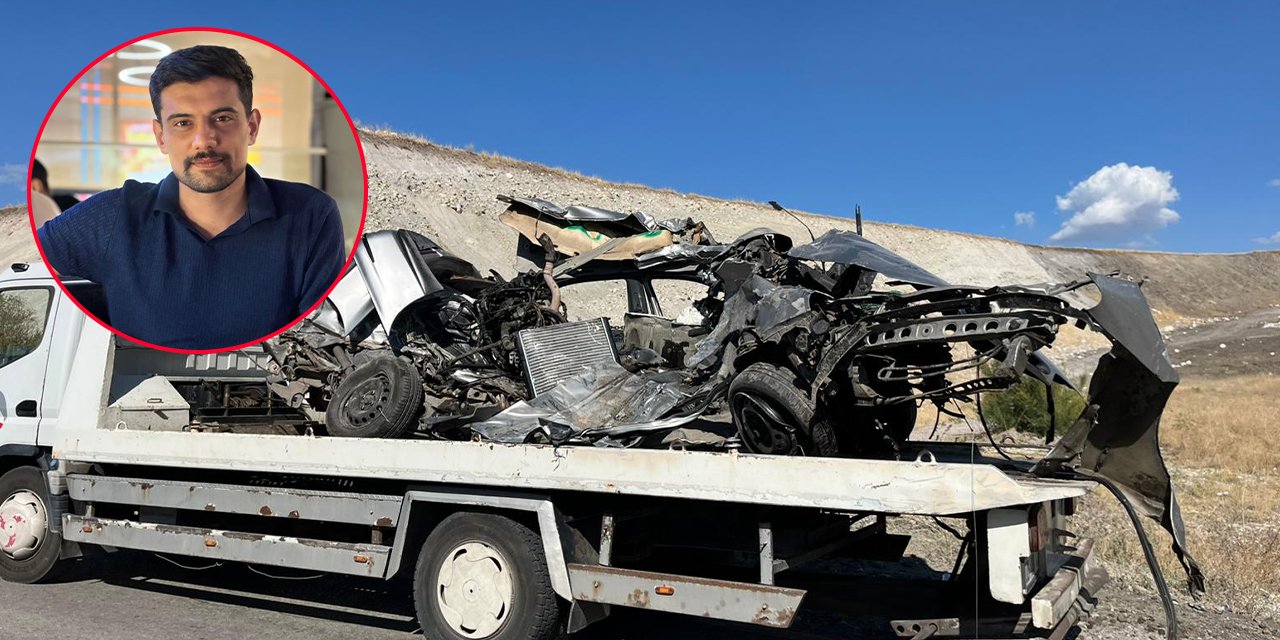 Hafriyat kamyonu otomobili demir yığınına çevirdi, sürücü öldü