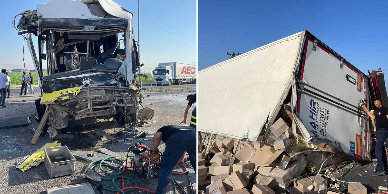 Halk otobüsü ile TIR çarpıştı: 1 ölü, 9 yaralı