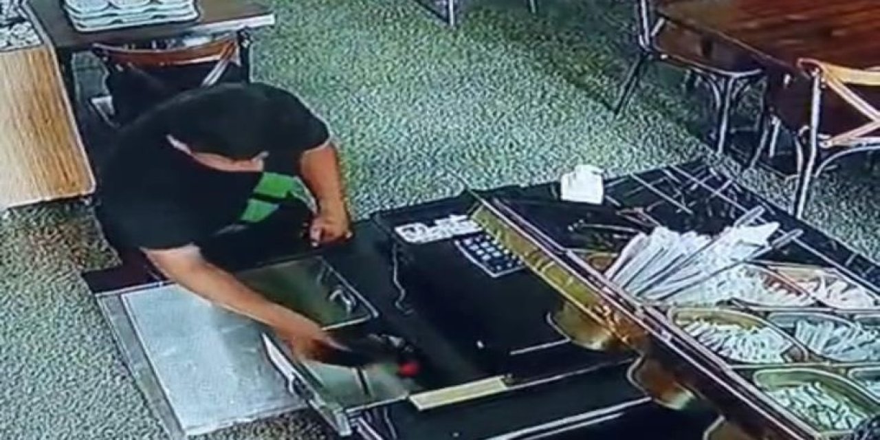 Topallayarak girdiği restoranda cüzdan çaldı