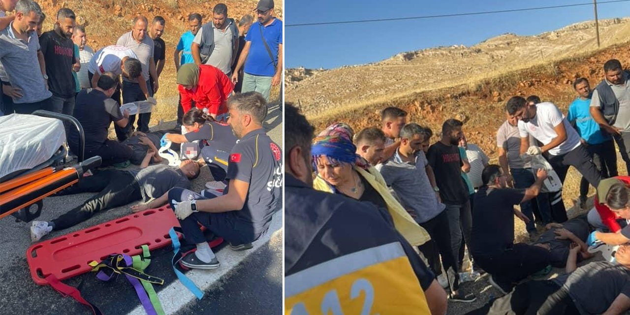 Tekeri patlayan araç takla attı! Baba ve oğlu hastaneye kaldırıldı