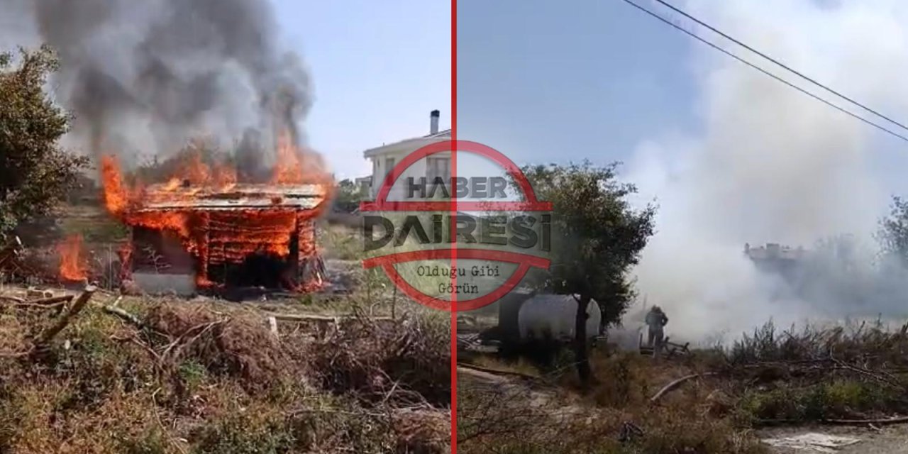 Konya’da korkutan yangın! Bahçede çıkan yangınla kül oldu