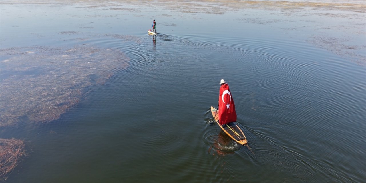 Konya’nın denizi için 58 kilometre kürek çektiler