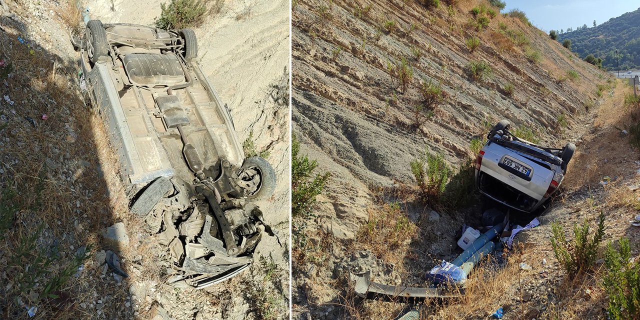 Konya yolunda otomobil şarampole devrildi: 3 yaralı