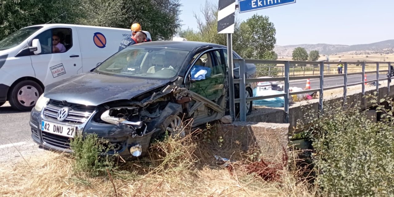 Konya plakalı otomobil kaza yaptı! 1 ölü, 2 yaralı