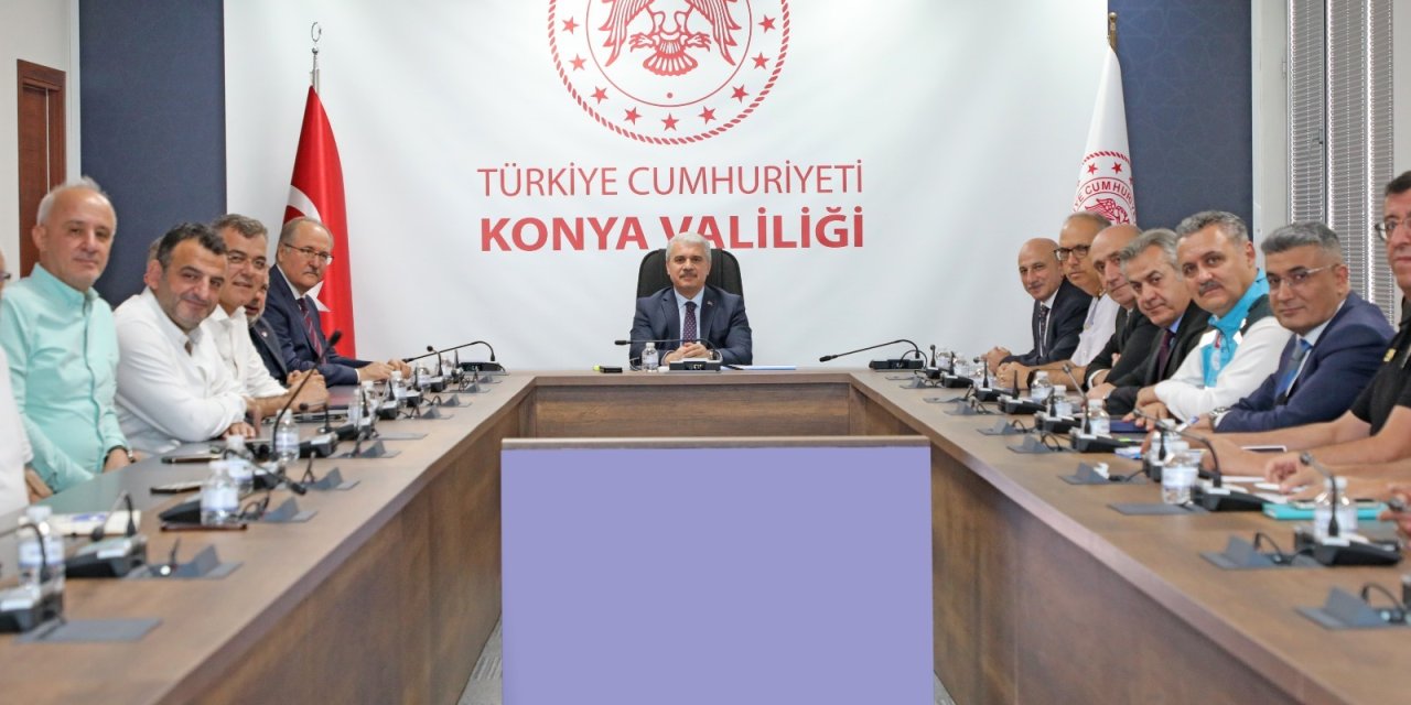 Konya’da Türkiye maçı öncesi güvenlik toplantısı gerçekleştirildi
