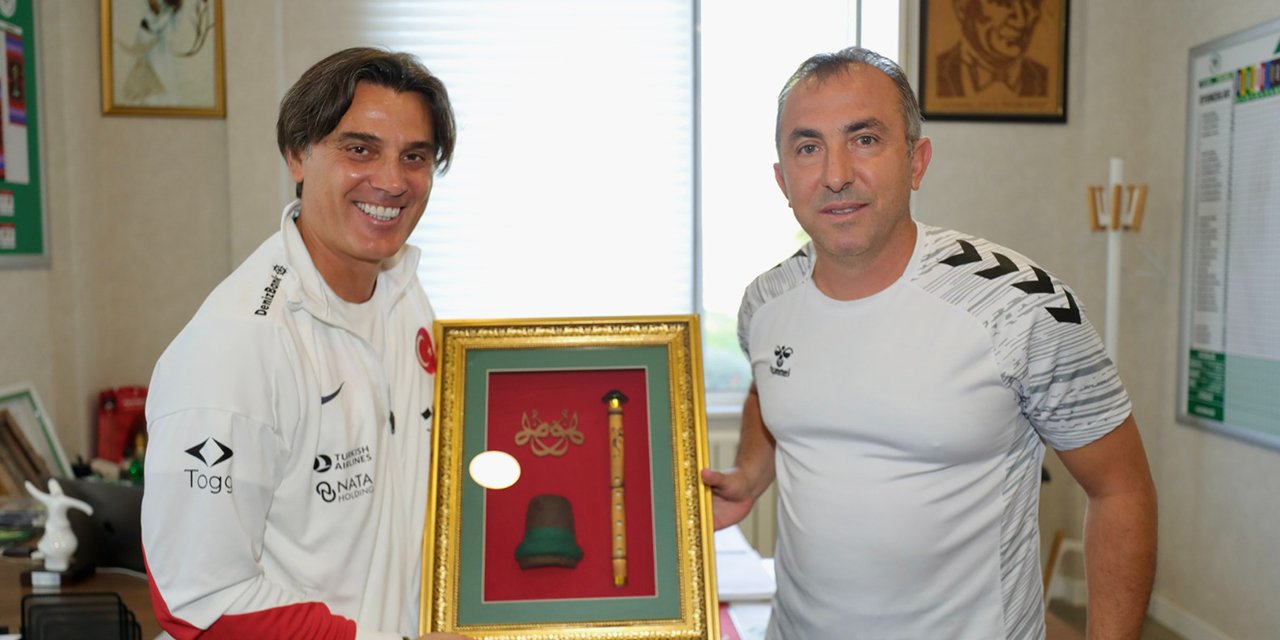 Recep Uçar ve Montella Konyaspor tesislerinde buluştu